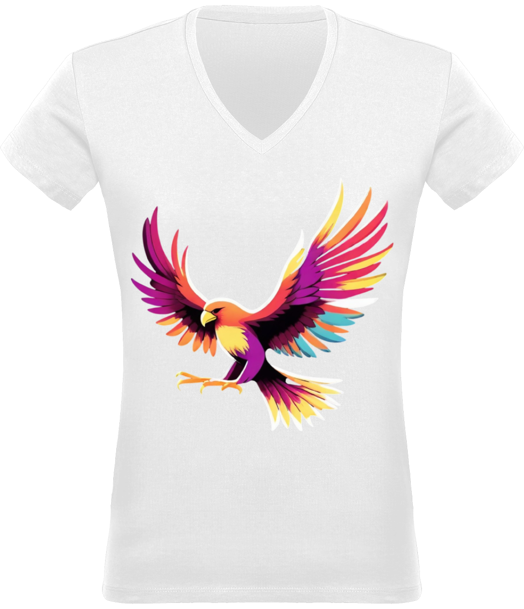 T-shirt Col V Femme