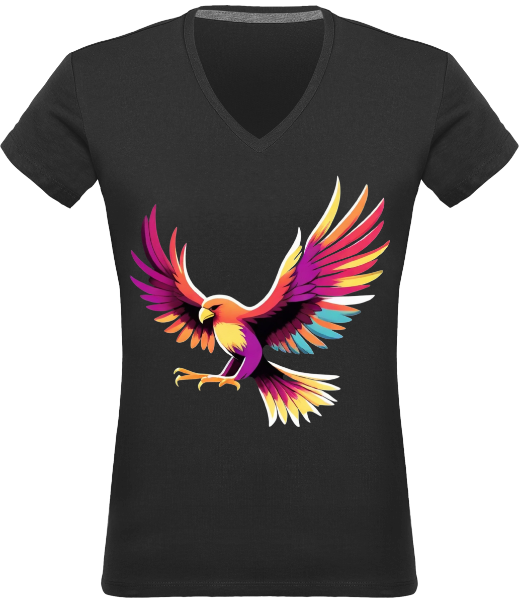 T-shirt Col V Femme