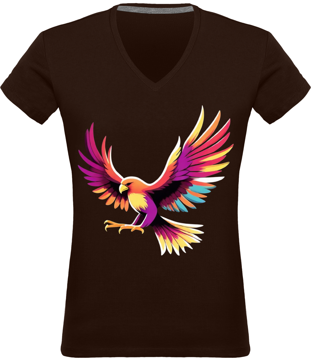 T-shirt Col V Femme
