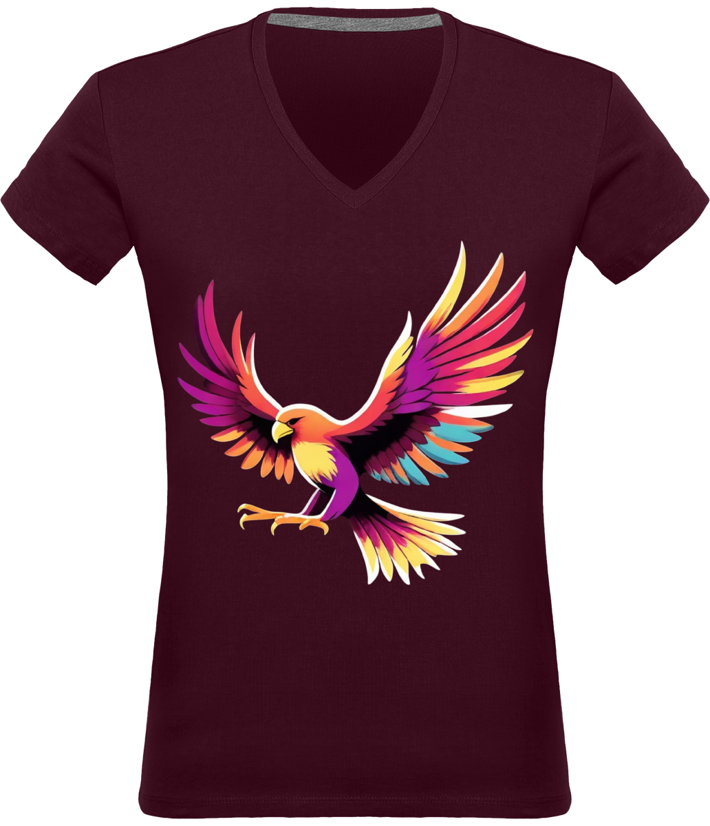 T-shirt Col V Femme