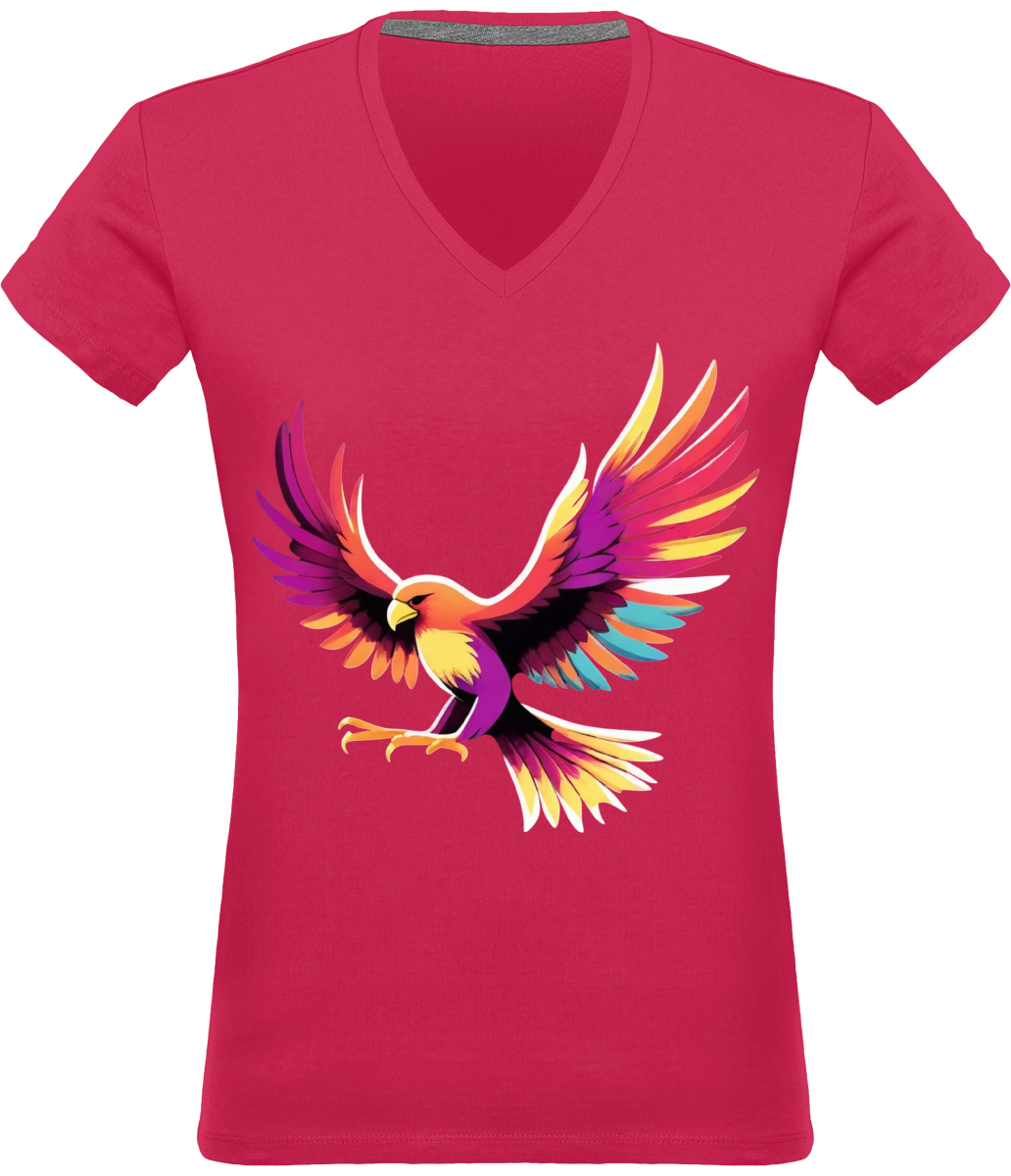 T-shirt Col V Femme
