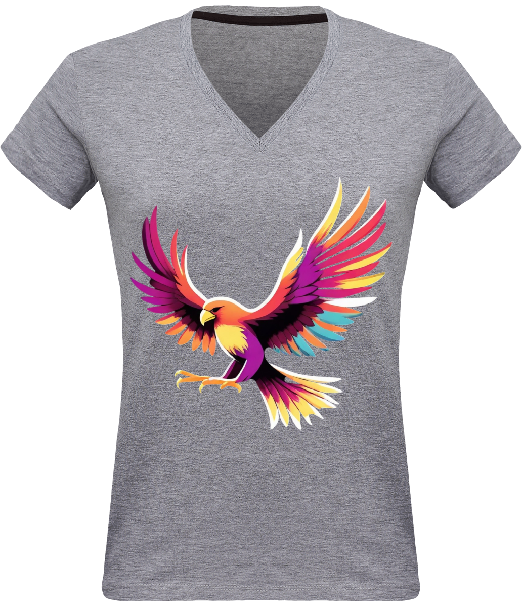 T-shirt Col V Femme
