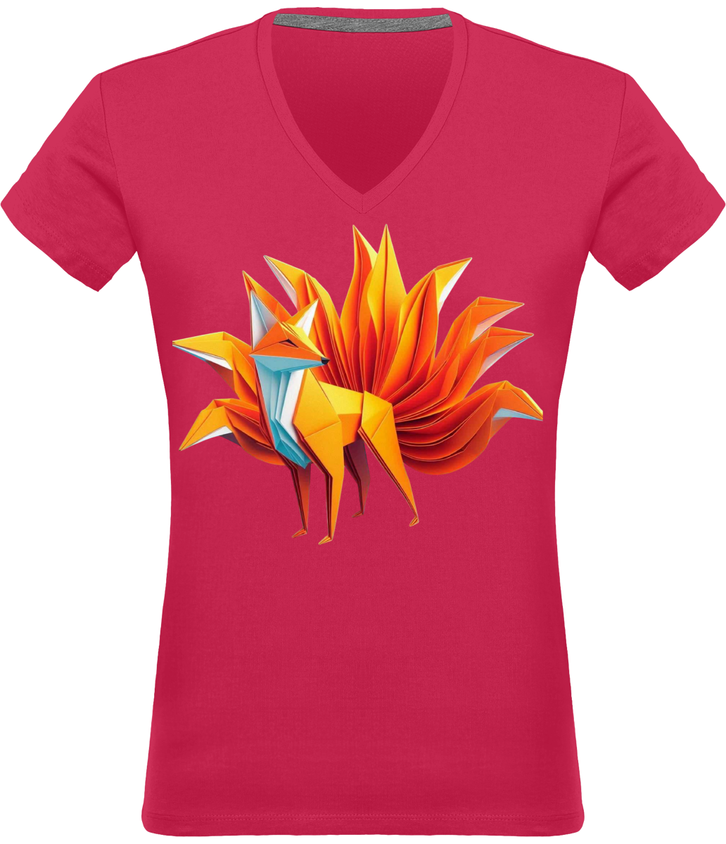 T-shirt Col V femme