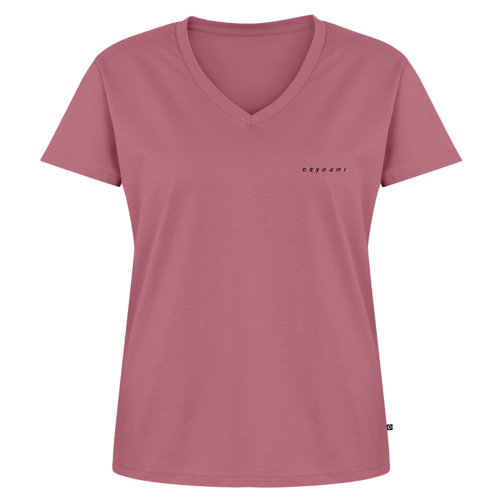 Women's Organic V-Neck T-Shirt by Stanley & Stella - mauve