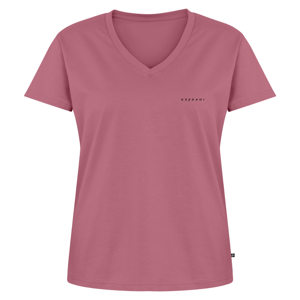 Women's Organic V-Neck T-Shirt by Stanley & Stella - mauve